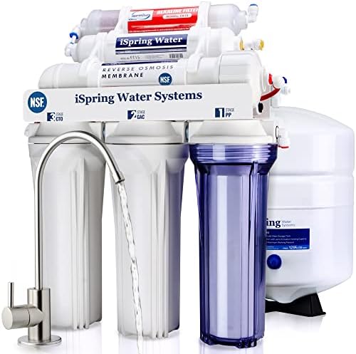iSpring RCC7AK 75 GPD 6-Stage RO Water Filter + Luxe Bidet NEO 185 Self-Cleaning Dual Nozzle Bidet Toilet Attachment - Image 2