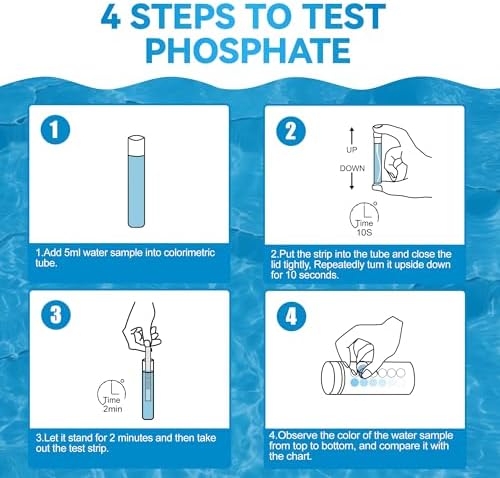 Phosphate Test Kit, Pool Phosphate Test Kit, 50 ct with Colorimetric Tube - Image 3