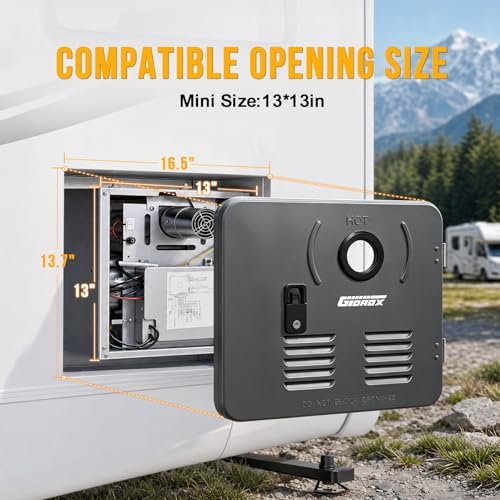 15 x 18 Inch RV Tankless Water Heater Door Kit, Dark Gray Water Heater Access Door for RV Water Heaters, Galvanized Steel, Door Only - Image 3