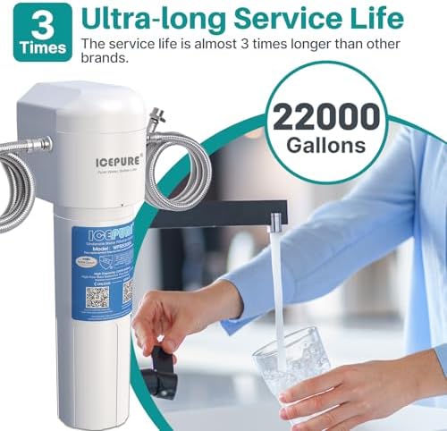 ICEPURE Under Sink Water Filter System, 3 Years or 22000 Gallons Ultra High Life NSF/ANSI 42 Certified, Removes Heavy Metals,Chlorine,Direct Connect Under Counter Drinking Water System, USA Tech - Image 2