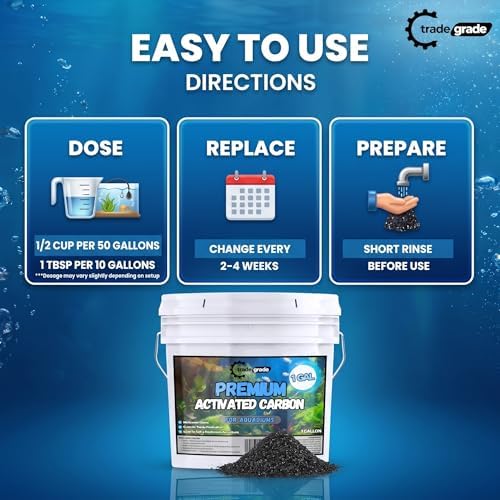 TradeGrade Premium Activated Carbon (1 Gallon) Granular Charcoal Filter Media for Aquariums & Water Purification - Image 6