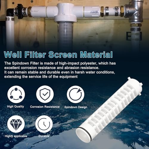 1-1/2 Inch 140 Mesh Spin Down Sediment Filters for Rusco Vu Flow, 1.5 Inch Sprinkler Filter Screen, Well Water Pump Filter, Irrigation Spindown Filters 8" Long (FS-1-1-2-140) - 2 Pack - Image 6