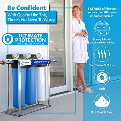 Express Water Heavy Metal Anti-Scale Whole House Water Filter – 3 Stage Whole House Water Filtration System & Express Water Whole House Heavy Metal Water Filter Set - Image 3