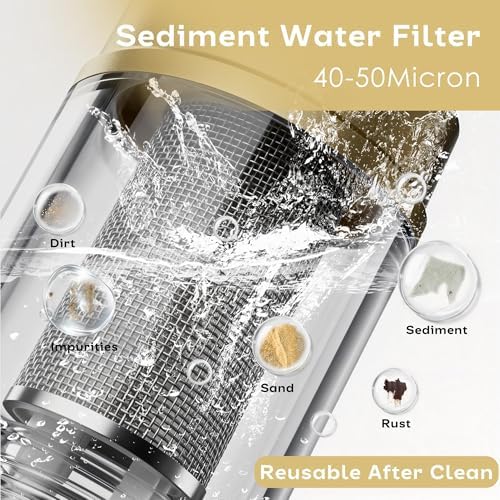 2 Pack Sediment Water Filter, 50 Micron Inline Pre-Filter with Adapters - Image 5