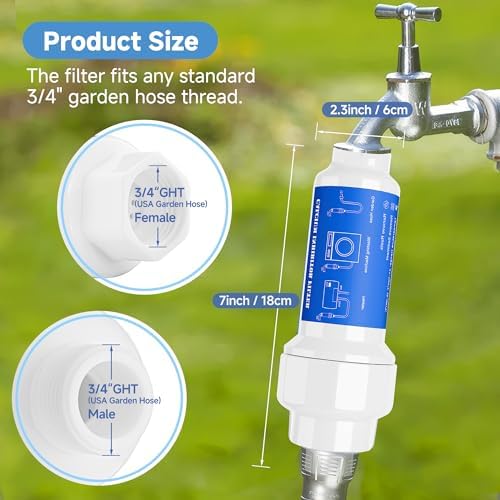 2 Pieces Calcium Inhibitor Filter for 3/4" Standard Garden Hose and Faucets - Image 4