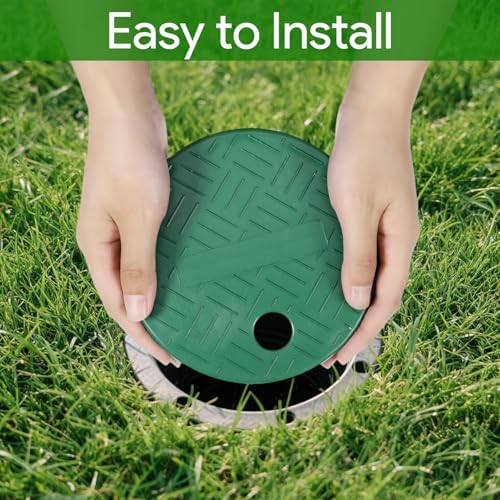 4Pcs Sprinkler Valve Cover, ID 5.5" OD 6" Sprinkler Covers for Outside Sprinkler Irrigation System, Round Irrigation Valve Box Cover Lid for Garden, Lawn Yard Irrigation Box (6 Inch) - Image 5