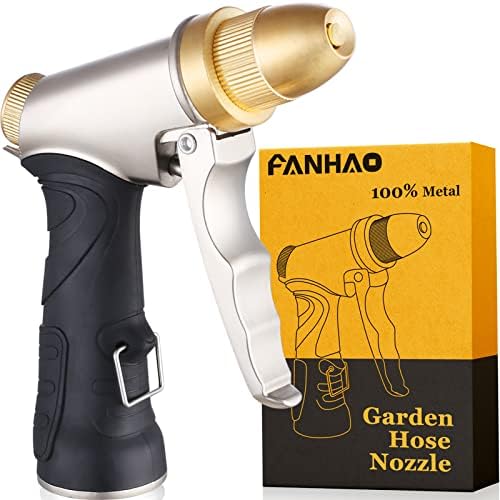 FANHAO Metal Water Hose Nozzle Heavy Duty, High Pressure, Leak Proof by FANHAO