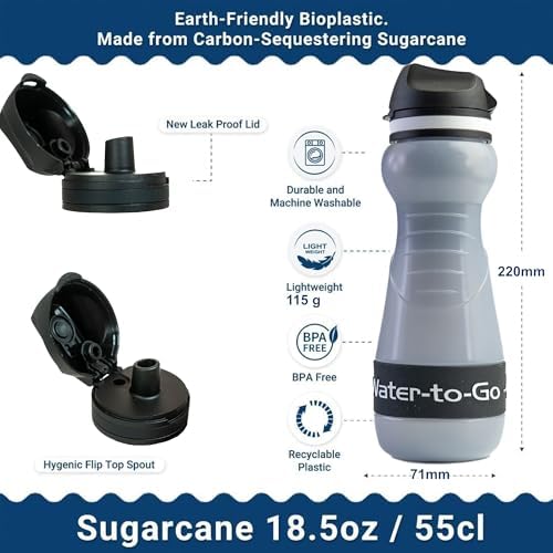 Water-to-Go Active Water Purifier Bottle for Hiking, 18.5oz - Image 6
