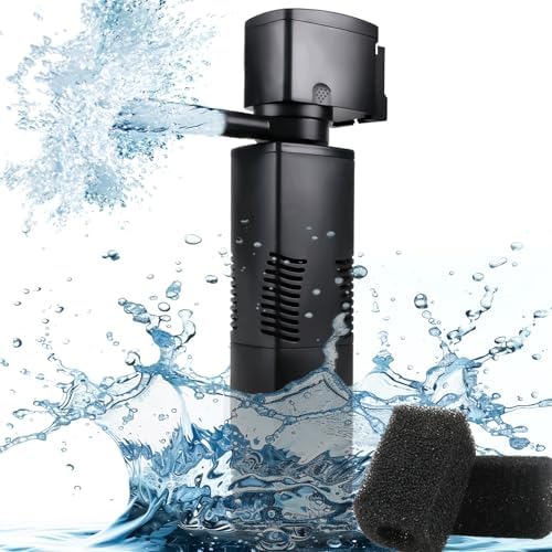 Aquarium Filter for 55-150 Gallons Tank, Internal Fish Tank Filter, Powerful Pump Submersible for Large Fish Tanks, Turtle Tanks, Kois Aeration Deodorization Wave Making Decontamination Filter System by Coospider-repta