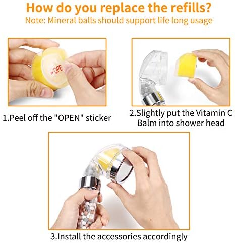 4 Pack of Lemon Balm Replacement Filters Set for Shower Head - Image 3