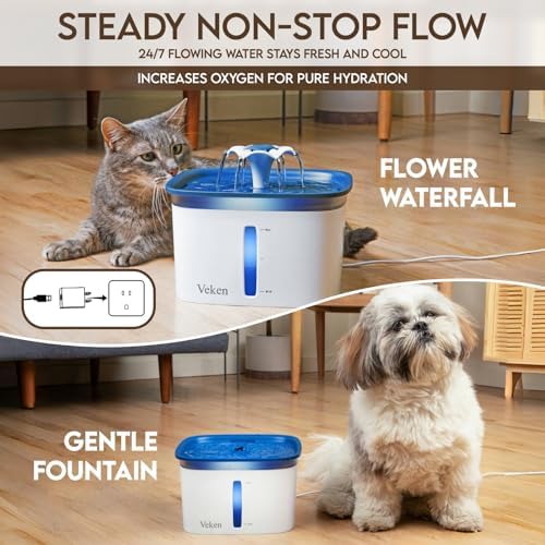 Veken Innovation Award Winner 95oz/2.8L Cat Water Fountain, C1 Classic - Image 2