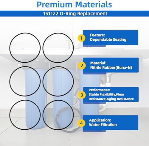 151122 O-Rings for Pentair Pentek Big Blue Water Filters(6 Pack) - Image 5