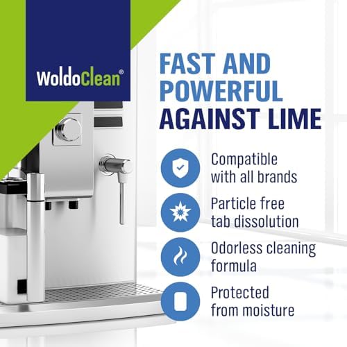 WoldoClean Coffee Machine Cleaner & Descaler Tablets (20 Count) - Universal Descaling Tabs Compatible with Nespresso, Keurig, Ninja, Breville & Drip Coffee Makers, Removes Limescale & Mineral Buildup - Image 3
