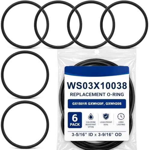 6 Pack WS03X10038 Water Filter Housing O-Ring Gasket for GE GXWH20F by Unknown