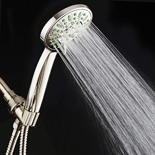 AquaDance Antimicrobial/Anti-Clog High-Pressure 6-setting Hand Shower, Microban Nozzle Protection from Growth of Mold, Mildew & Bacteria for Stronger Shower! Brushed Nickel Finish - Image 6