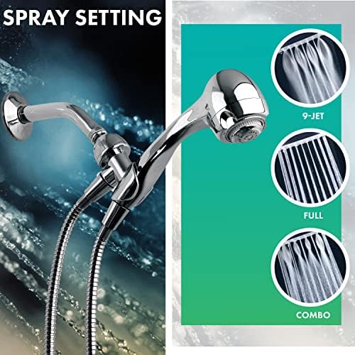 Niagara Conservation Earth Spa 3-Spray 1.5 GPM 2.7-in. Wall Mount Handheld Shower Head in Chrome, 1-Pack with Pressure Compensation Technology - Image 4