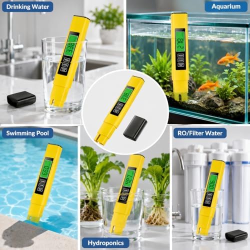 3 in 1 TDS Meter, EC/TDS/Temp Water Tester for Drinking Water, 0-999 PPM - Image 4