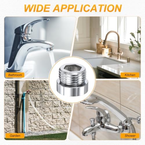 M METERXITY 2-Pack Faucet Adapter, M22 Female to G1/2 Male, for Kitchen - Image 7