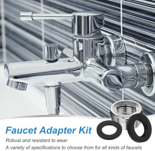 uxcell 3Pcs Faucet Adapter Kit, Male 1in to Female 0.75in Kitchen Sink Stainless Steel Tap Aerator Adapter Set to Connect Garden Hose, Water Filter, Standard Hose Diverter - Image 5
