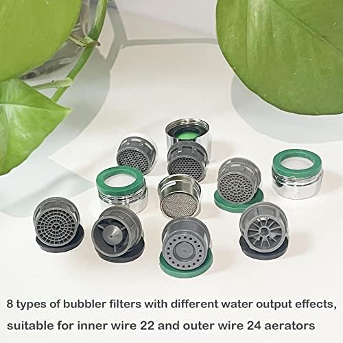 Faucet Aerator 2.2 GPM Plugin Restrictor Replacement Parts For Bathroom or Kitchen Plug-In Aerator (8 Sets With Gasket) - Image 4
