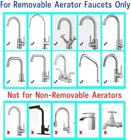 7 PCS Female Thread Faucet Adapter Kit, Sink Faucet Aerator Adapter - Image 6