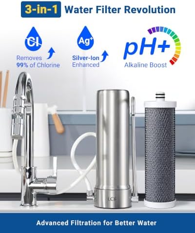 LCF Alkaline 7-Stage Stainless Steel Water Filter for Sink Faucet,2 Filters - Image 5