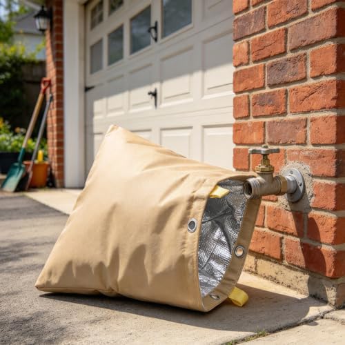 Backflow Preventer Cover 3 Layer Pipe Freeze Insulation 14x14 Inch - Image 6