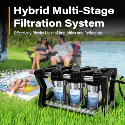 3 Stage RV Water Filter System Camper Water Filter for RV and Boat - Image 2