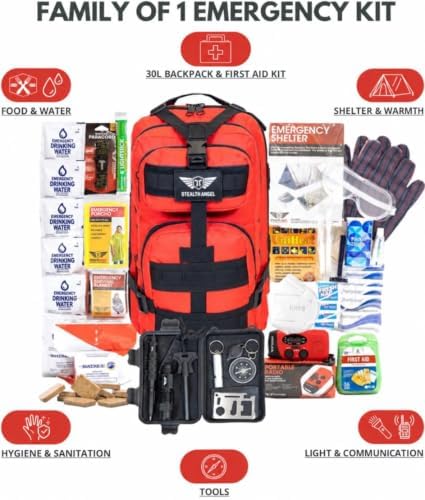 Stealth Angel Survival - 72 Hour Family Emergency Kit - 1-5 Person Survival Bag for Earthquakes, Hurricanes, and Other Natural Disasters - Image 5