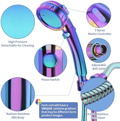 SINGSUO High Pressure Handheld Shower Head with On Off Switch - Image 2