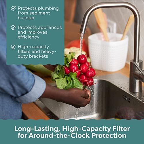 APPLIED MEMBRANES INC 2-Stage Whole-House Water Filter System with 4.5x20-Inch Sediment and Carbon-Block Filters, Removes Sediment, Chlorine, Chloramine, Chemicals, Taste, and Odor - Image 6