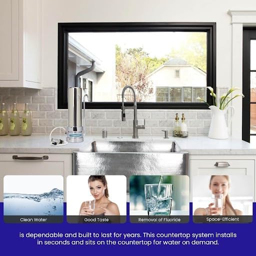 Smart Countertop Water Filter System | Crystal Quest (Single, Stainless Steel) - Image 5