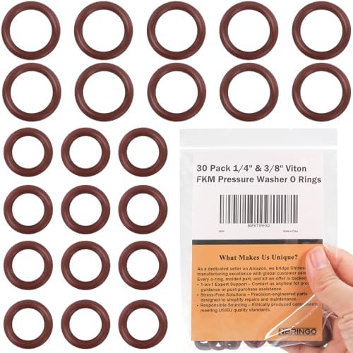 30 Pcs Viton Pressure Washer O-Rings for 1/4" & 3/8" Quick Connect by NBRINGO