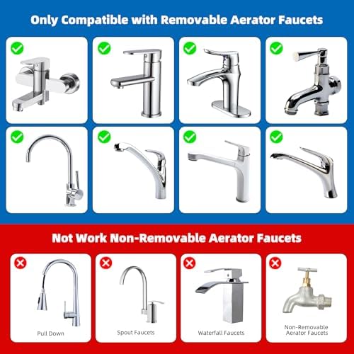 18-PCS Brass Faucet Adapter Kit, Metal Sink Faucet Aerator Adapter Sets - Image 3