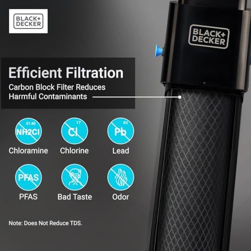 BLACK+DECKER Undersink Replacement Filter Cartridge 15"​ | Efficient Filtration | 16,000 Gallons | NSF/ANSI 42 Certified | Removes Chlorine, Chloramine, Lead, PFAS, Bad Taste, Odor - Image 4
