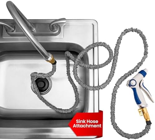Indoor Sink Hose Attachment For Kitchen Sink or Bathroom Sink Faucet - Extra Long Utility Sink Hose (75 FT) For Watering Houseplants, Dog Washing, Household Cleaning by TheWateringVine