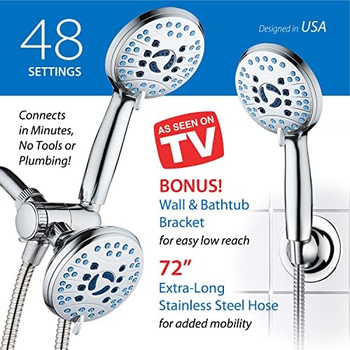 AquaCare 48-mode High Pressure 3-way Shower Head Combo w/ 2-mode Power Wash - Image 6