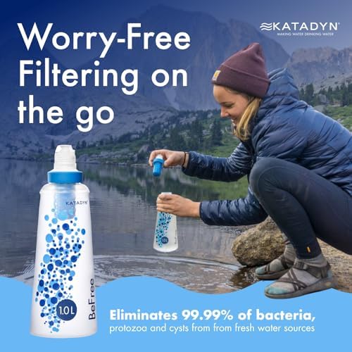Katadyn BeFree 1L Lightweight Collapsible Water Filter Bottle for Outdoors - Image 2