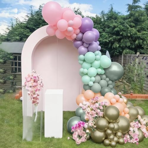 Fairy Balloon Arch Garland Kit, 125pcs Sage Green Pink Purple and Green Gold Spring Balloons for Girl Wonderland Fairy First Birthday Baby Shower Tea Party Wedding Wildflower Party Decorations - Image 4