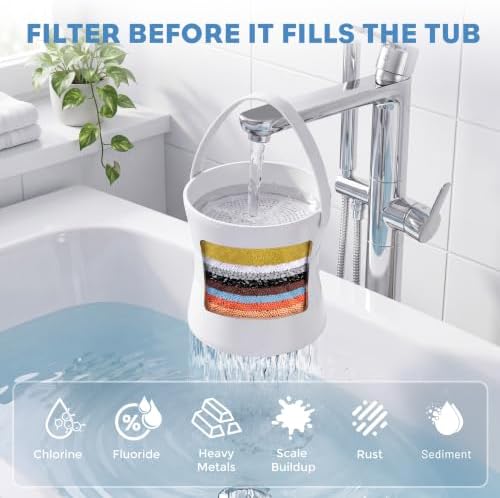 MakeFit Bathtub Faucet Filter, 8-Stage Bath Water Filter for Hard Water - Image 2