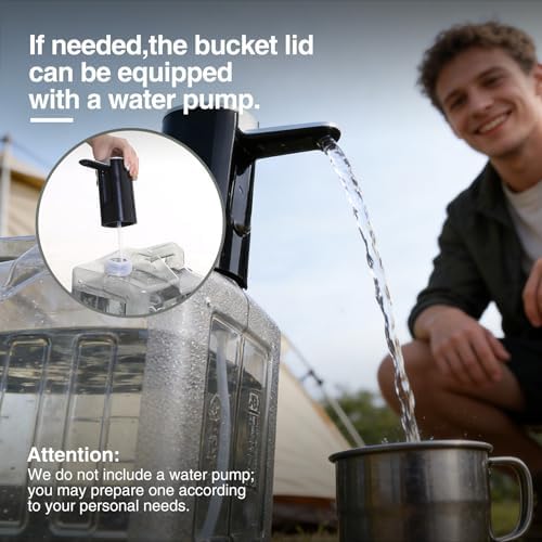 REDCAMP 4Gallon/15L Portable Camping Water Container with Spigot, Grey - Image 4