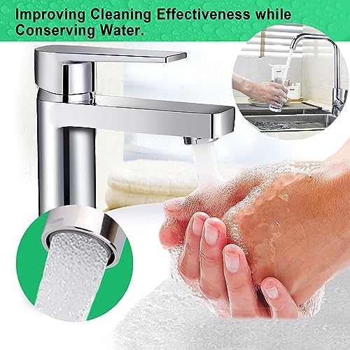SHAP+ Faucet Aerator, Flow Restrictor Insert, Sink Aerator Replacement Parts for Bathroom or Kitchen Sink Faucet Filter, Fit for Internal and External Thread Faucet Aerators, with Washer (12pcs) - Image 6