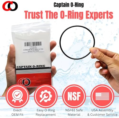 Captain O-Ring – Replacement 3.5” O-Rings for APEC Essence, Ultimate Reverse Osmosis RO Water Filter Housings (4 Pack) (Version A (O-Ring-Set)) - Image 5