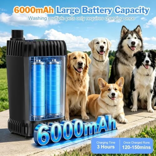 Rechargeable Portable Pet Shower Head Dog Bath Supplies for Indoor Outdoor - Image 6