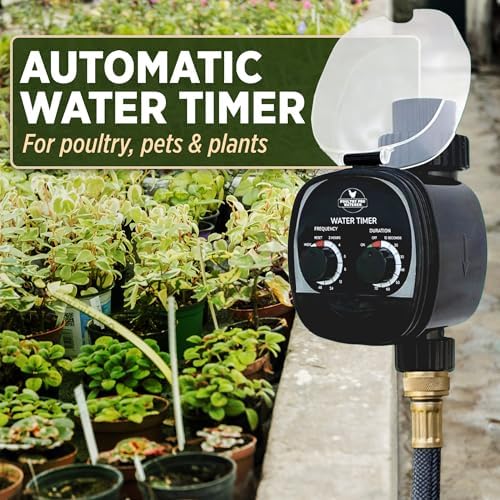 Poultry Pro Water Timer, Customized Electronic Water Timer for Garden Hose with Duration & Frequency, Watering Timers for Animals, Plants, Hands-Free Watering System, 2 AAA Battery (Not Included) - Image 4