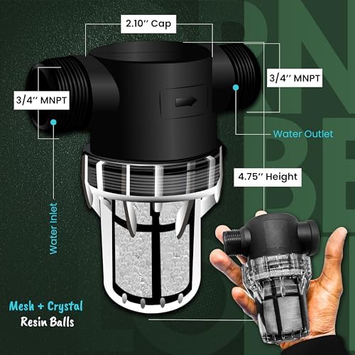 Inline Water Filter – 1" MNPT to MNPT, Fine Mesh Sediment Filter with Crystal Resin Balls for Whole House, Under Sink, Shower, Washing Machine, Garden Hose, Tap – Reusable Pre-Filter Strainer - Image 5