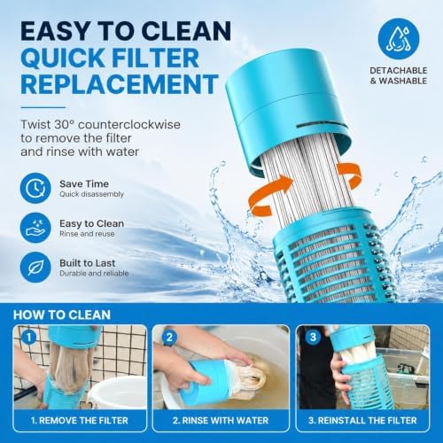 2-Pack 20" PVDF UF Membrane Filter Cartridge, 0.01μm Washable Pre-Filter,High Traffic for Commercial RO Systems, Industrial Process Water, and Well Water Treatment - Image 4