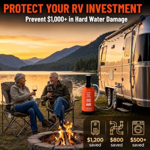 RV Water Softener Portable with Integrated 2 Stage Water Filter System - 16,000 Grain, 3/4" GHT Fittings, Convenient Water Softener for RVs, Trailers, Boats, Mobile Car Washing, Pressure Washing - Image 4