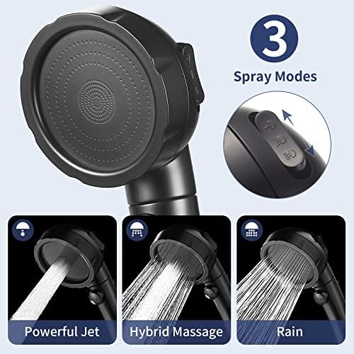 HANLIAN Black On/Off High Pressure Handheld Shower Head for RV Camper - Image 4