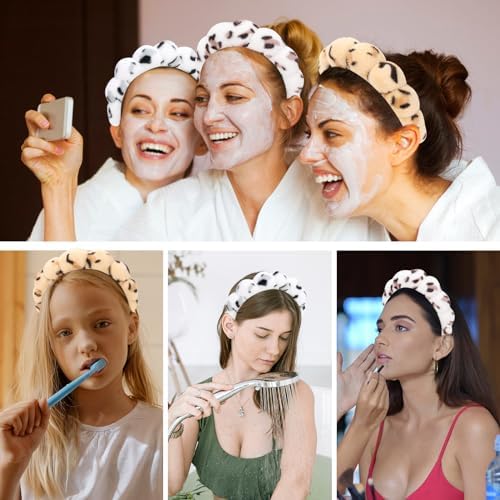 3 Pack Terry Cloth Headbands - Puffy Hair Bands for Skincare, Makeup, and Face Washing with Sponge - Image 6